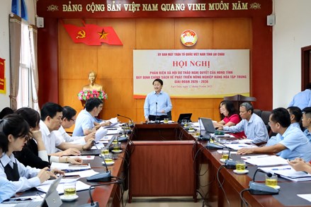 Lai Châu: Phản biện xã hội đối với dự thảo nghị quyết về phát triển nông nghiệp hàng hóa tập trung